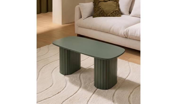 OHS Madison Ribbed Coffee Table - Woodland Green