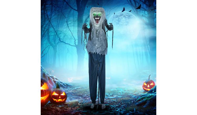 HOMCOM 7ft Animated Halloween Skeleton Werewolf Decoration