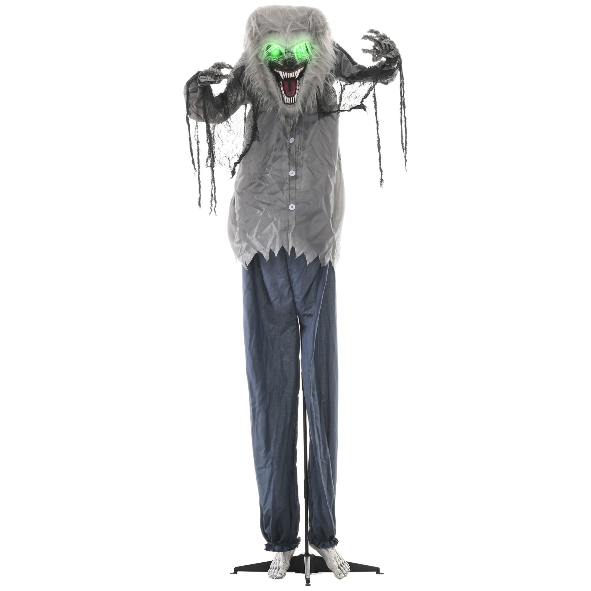 HOMCOM 7ft Animated Halloween Skeleton Werewolf Decoration - Image 2