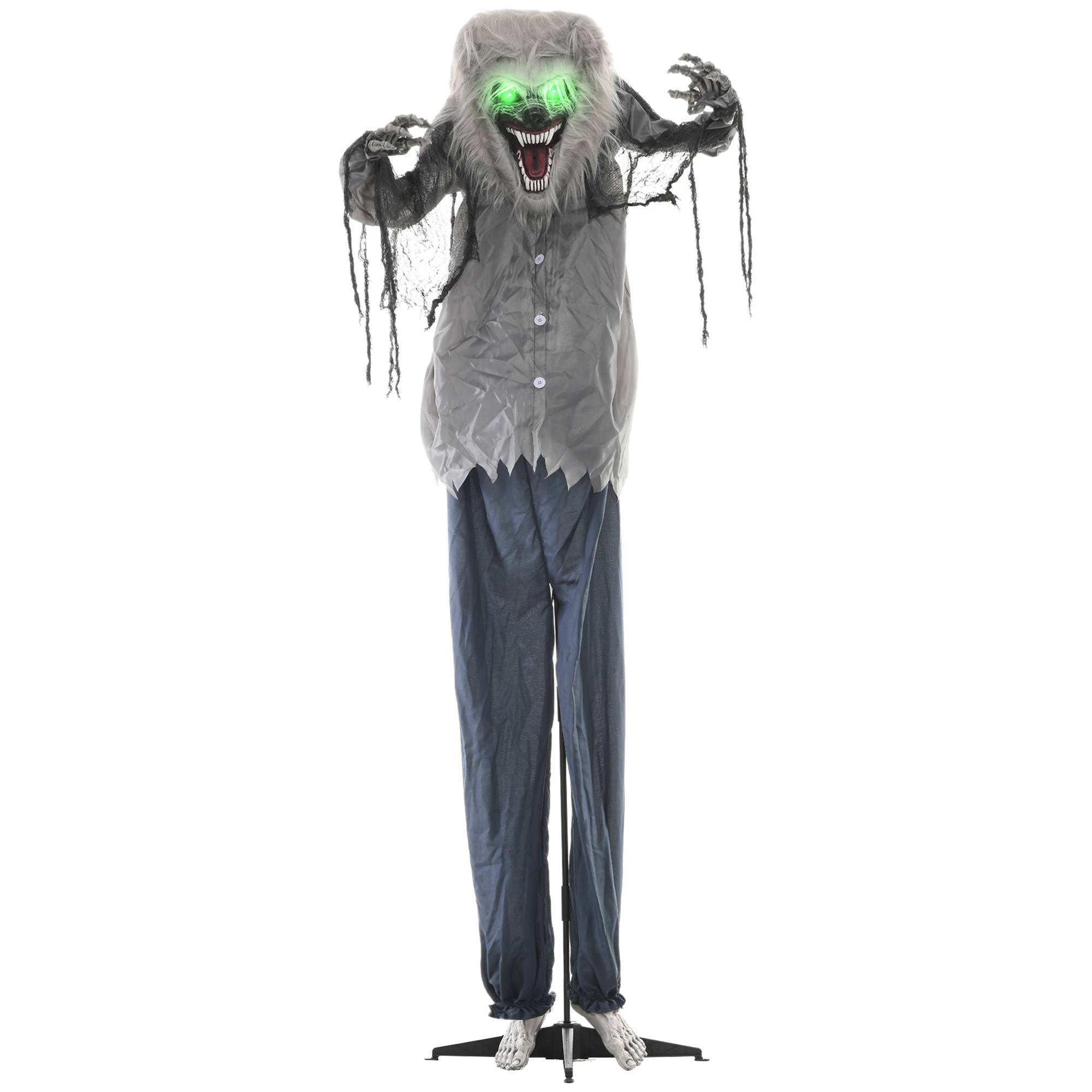 HOMCOM 7ft Animated Halloween Skeleton Werewolf Decoration - Image 2