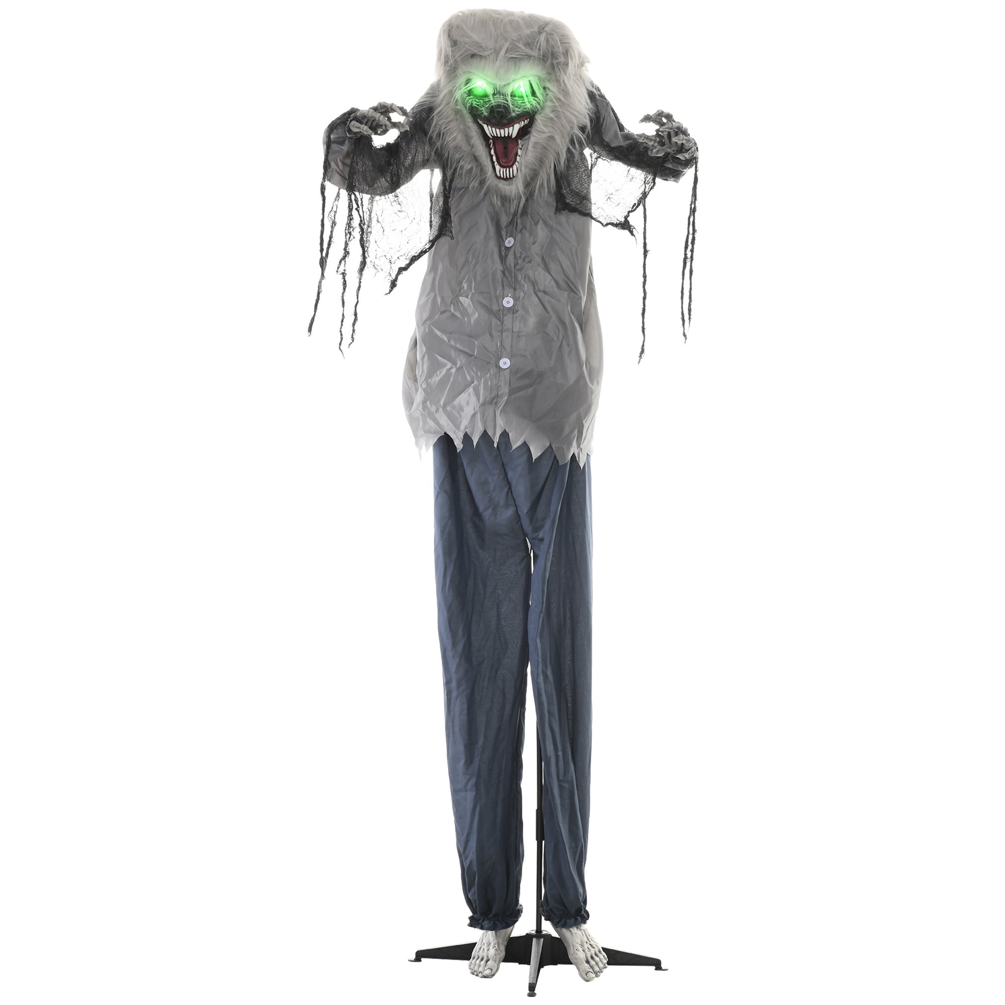 HOMCOM 7ft Animated Halloween Skeleton Werewolf Decoration - Image 3