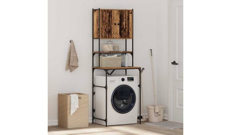 Walplus Washing Machine Cabinet Old - Old Wood - 68 x 48.5 x 194 cm