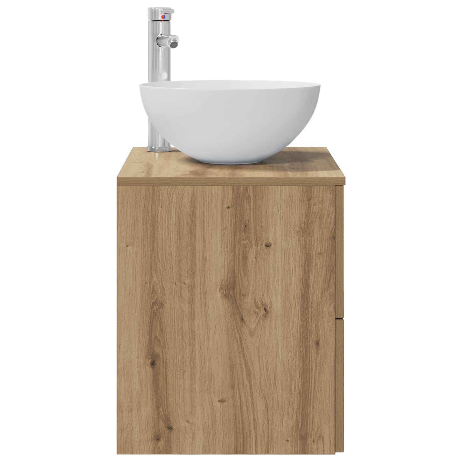 Walplus Engineered Wood Wall Sink Cabinet - Artisan Oak - 49.5 x 35 x 80 cm - Image 4