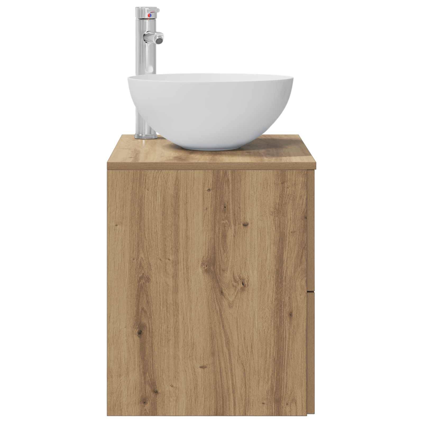 Walplus Engineered Wood Wall Sink Cabinet - Artisan Oak - 49.5 x 35 x 80 cm - Image 4