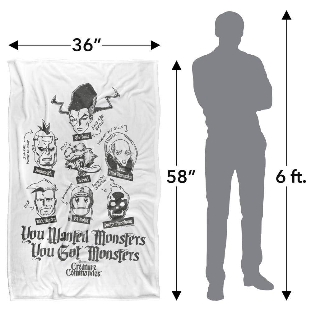 Creature Commandos You Wanted Monsters Soft Touch White Blanket - 147cm x 91cm - Image 4