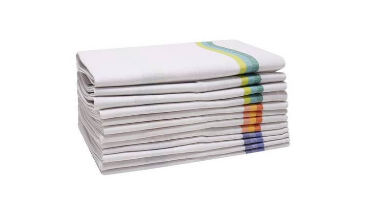 K Collection Stripe Pack of 12 Tea Towel