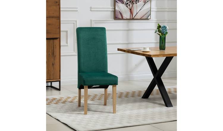 Artemis Home Rimini Velvet Fabric Dining Chairs - Set of 2 - Green