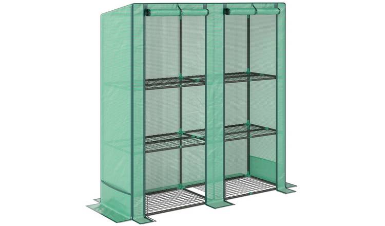 Outsunny 3 Tier Mini Greenhouse - Green