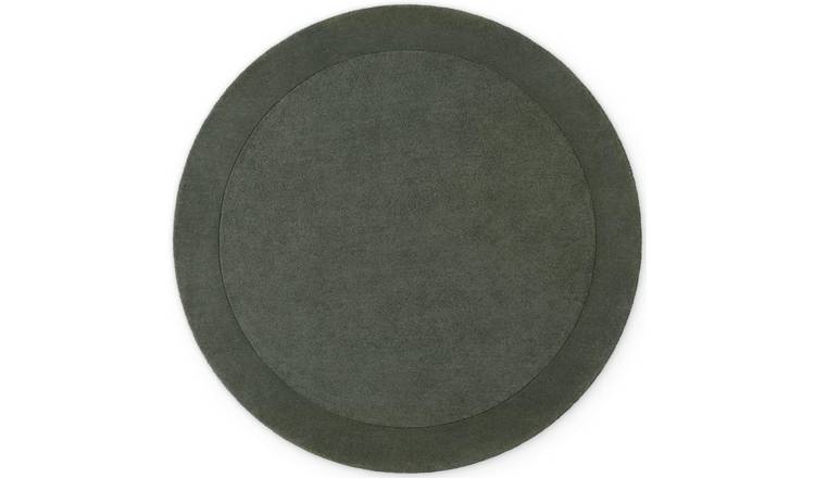 Hanse Home Green 1812 Kari Handmade Blend Bordered Round Rug - 150cm