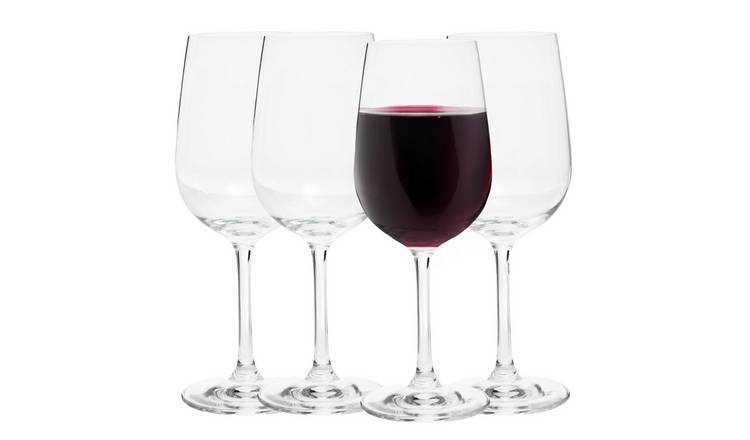 Orsina Ada Set of 4 Crystal Wine Glasses – Clear