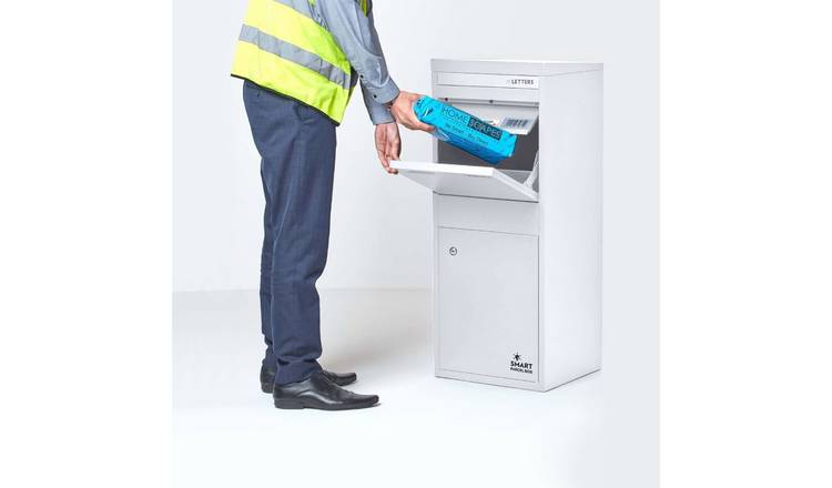 Smart Parcel Box Galvanised Steel Large Secure Delivery Box - White