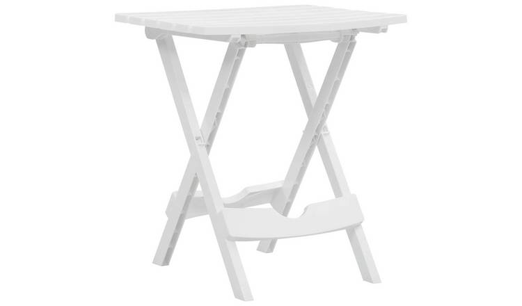 Walplus Folding Garden Table - White - 45.5 x 38.5 x 50 cm