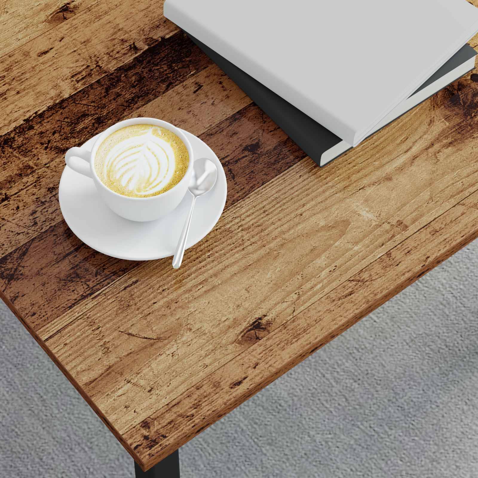 Walplus Engineered Wood Coffee Table - Old wood - 60 x 30 x 36 cm - Image 3