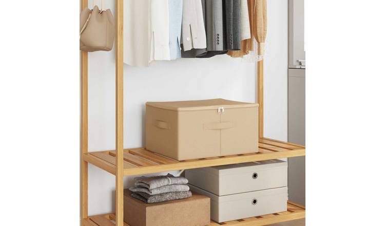 Walplus Pack of 6 Fabric Storage Box Non-woven - Cream - 43 x 34 x 23 cm