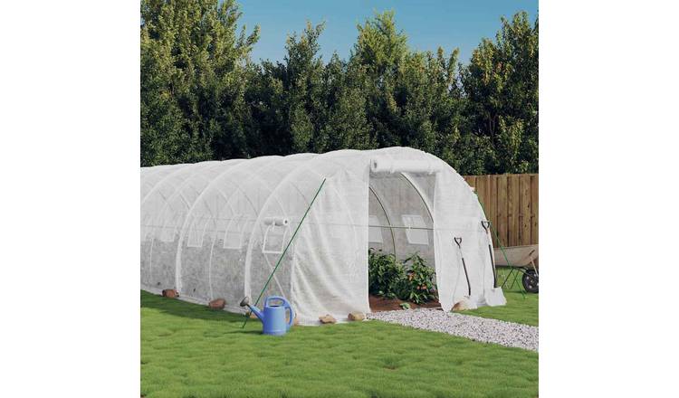 Walplus Greenhouse with Frame 18 M² - White - 600 x 300 x 200 cm