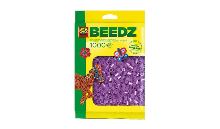 SES Creative Iron On Beads 1000 Piece Craft Set - Purple