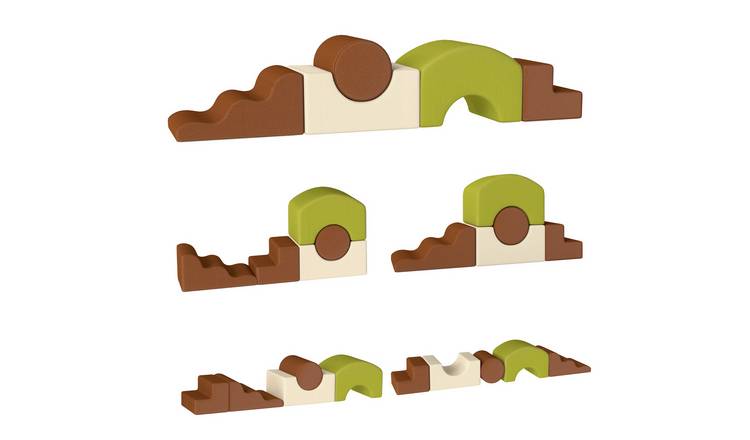 AIYAPLAY 5 Piece Ages 3 to 6 Years Foam Climbing Blocks – Brown