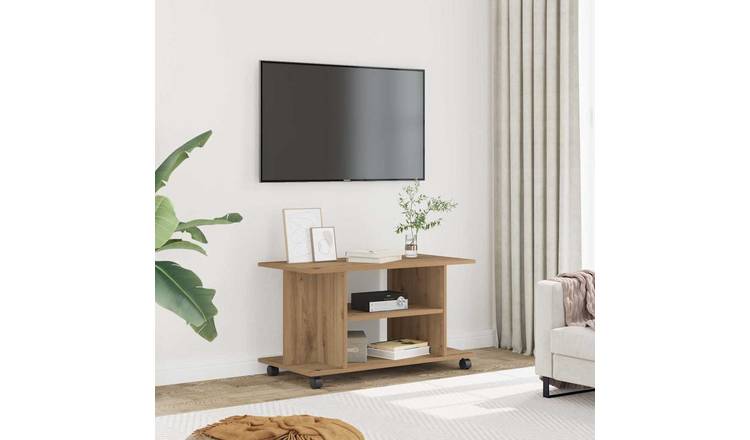 Walplus Engineered Wood TV Cabinet - Oak - 80 x 40 x 45 cm