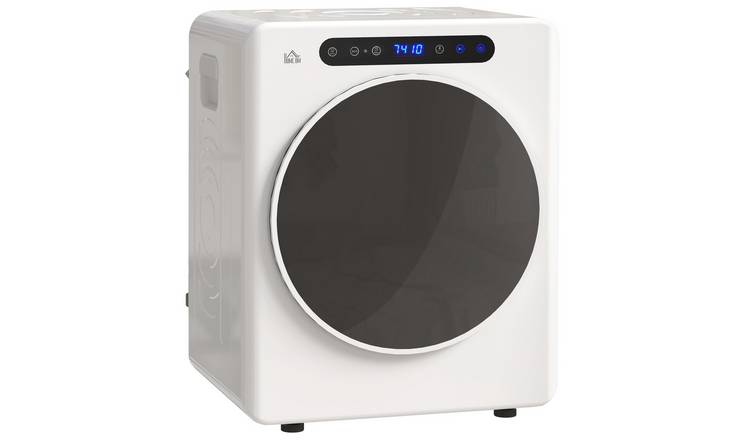 HOMCOM 5kg Vented Tumble Dryer with Stainless Steel Anti-Crease Drum - White