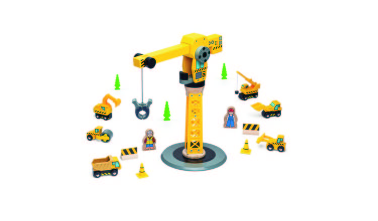 Bigjigs Rail Big Crane Construction Set - 3 Years +