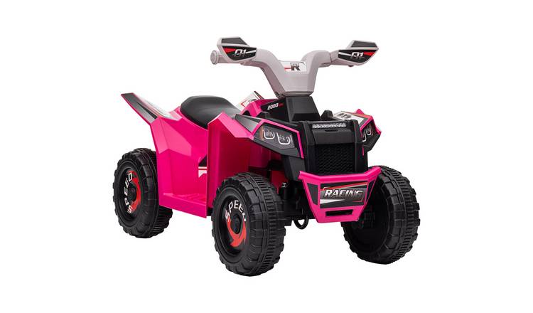 HOMCOM 6V 18 to 36 Months Forward and Backward Electric Ride On Quad Bike – Pink