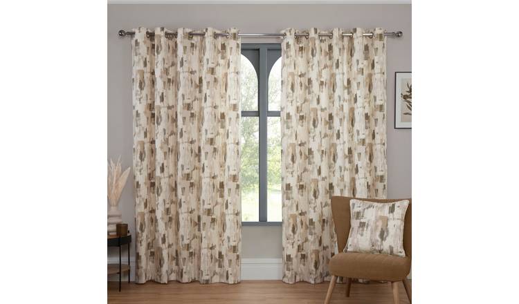 Sundour Bamford Eyelet Curtains - Putty - 117 x 229cm