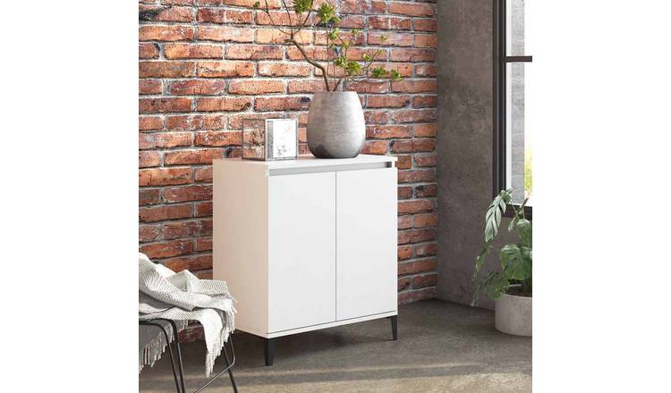 Walplus Engineered Wood 2 Door Sideboard - White - 60 x 35 x 70 cm