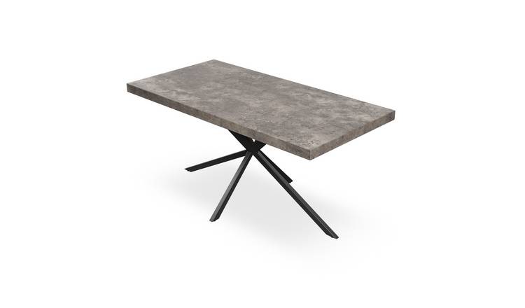 Furniture Online Donni Black Legs 4-6 Seater Dining Table - Black