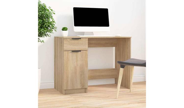 Walplus Engineered Wood Desk - Light Oak - 100 x 50 x 75 cm