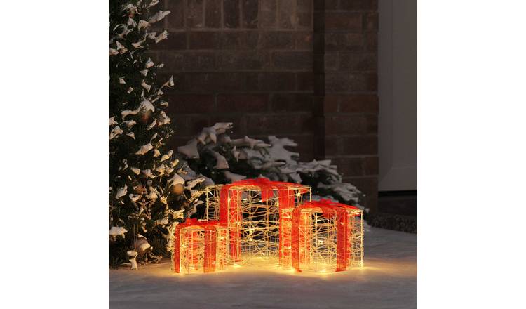 Walplus Pack of 3 Gift Box - Warm White - 20 x 20 x 20 cm