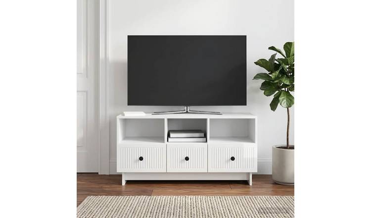 Walplus High Gloss TV Cabinet - High Gloss White - 102 x 34.5 x 50 cm