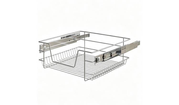 Living and Home Metal Sliding Kitchen Cabinet Wire Organiser
