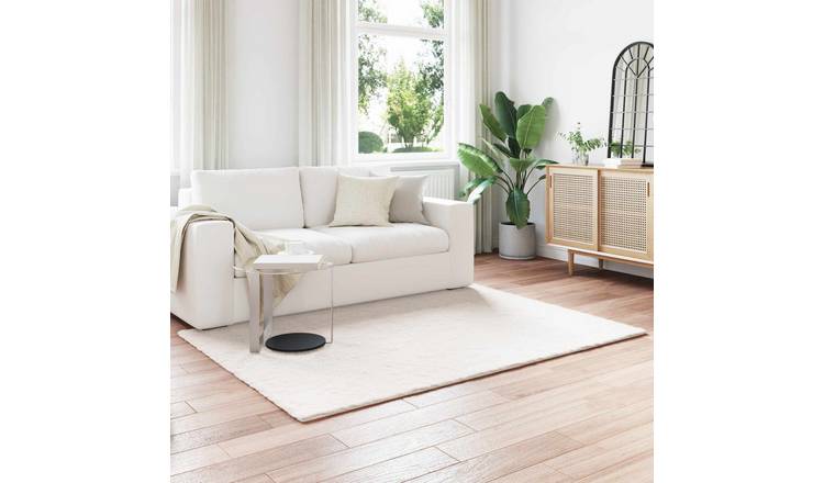 Walplus Olite Polyester Faux Fur Rug - Cream - 140 x 200 cm