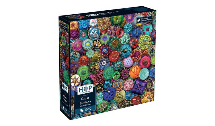 The House of Puzzles Glass Buttons 1000 Piece Jigsaw Puzzle