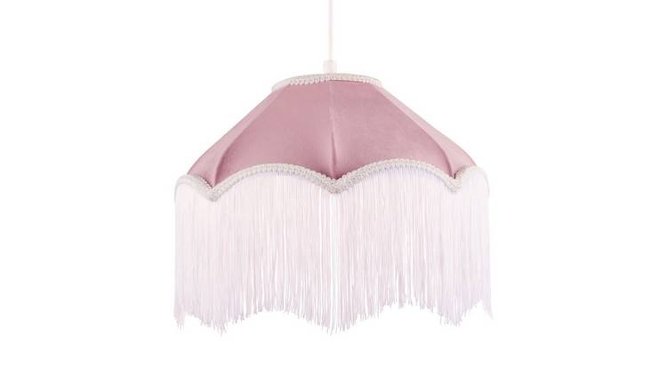 Happy Homewares Pink Chic Victorian Shape in Blush Pink Pendant Shade - 35cm