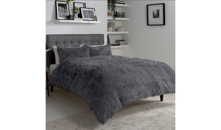 New Edge Blinds Snuggle & Cuddle Charcoal Duvet Set - Single