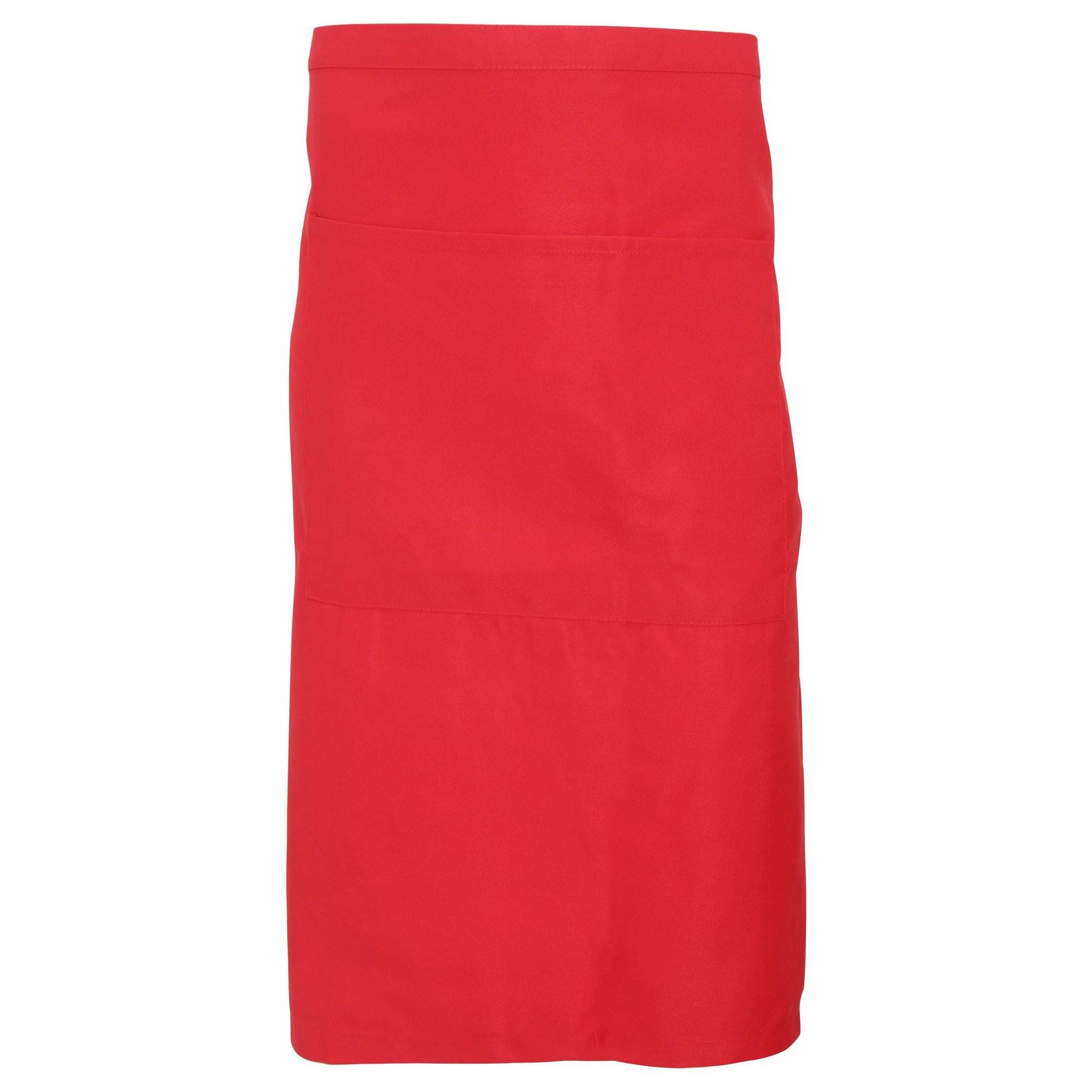 Dennys Unisex Adult Polyester Pocket Waist Apron - Red - Image 1