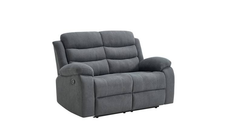 Furniture Online Boston Manual Recliner 2 Seater Linen Sofa – Grey