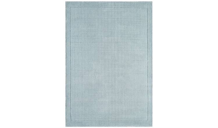 Mega Flooring Blue Handmade Plain Rug - 160 x 230cm