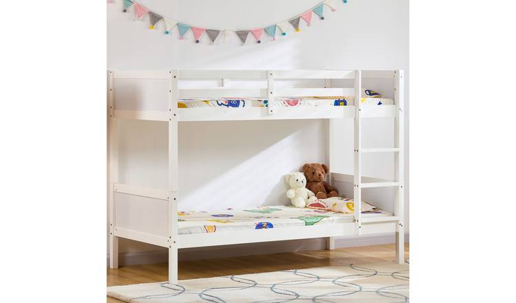 Junior Vida Gemini Detachable Bunk Bed & Libra Wooden Underbed Drawers - White