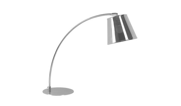 Orsina Sison Chrome Table Lamp With PVC Shade – Silver