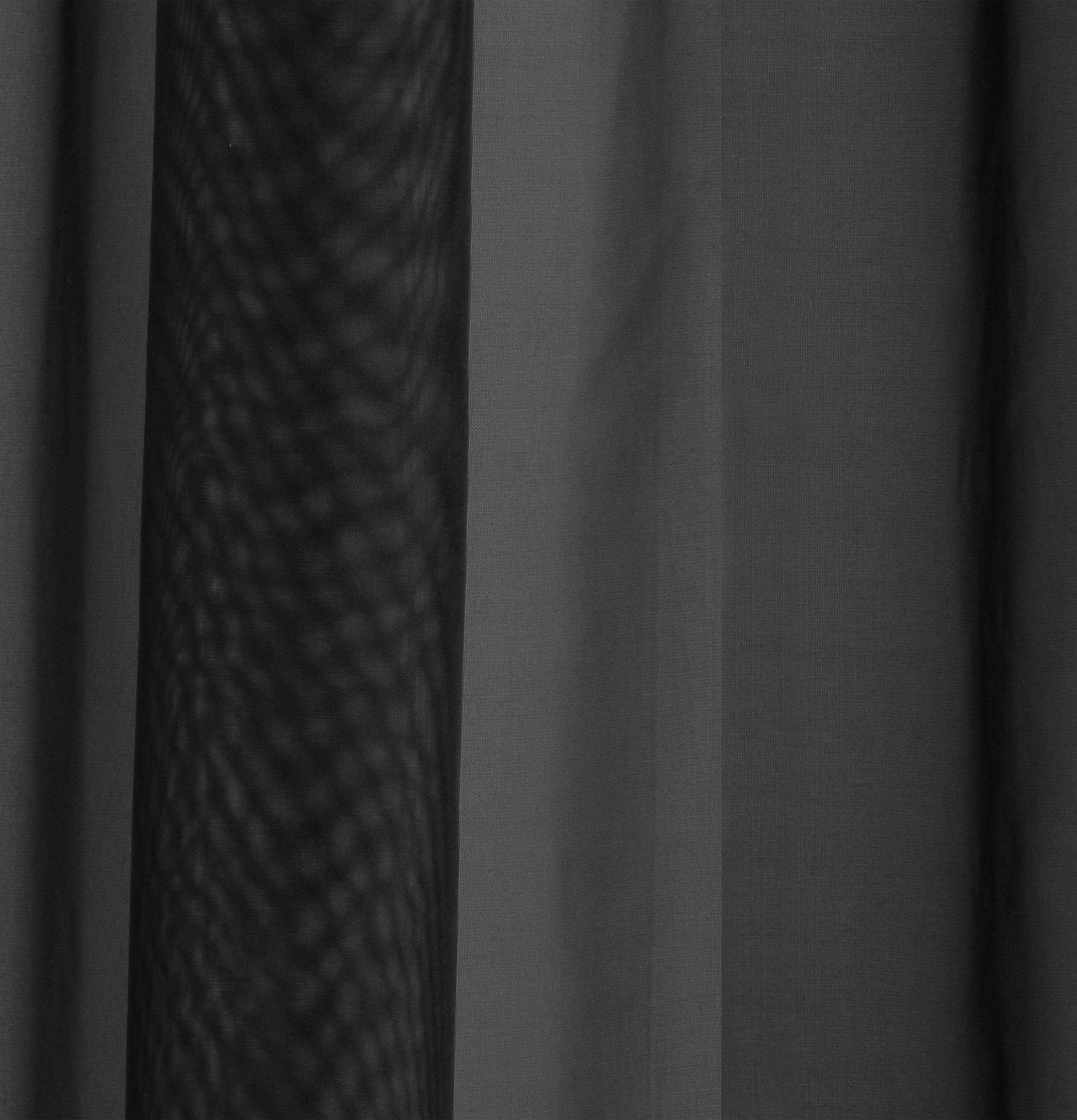 Tyrone Textiles Crystal Plain Slot Top Voile Panels - 140 x 122cm - Black - Image 3