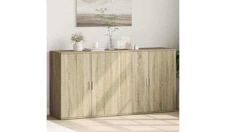 Walplus Engineered Wood Sideboard - Sonoma Oak - 79 x 38 x 80 cm