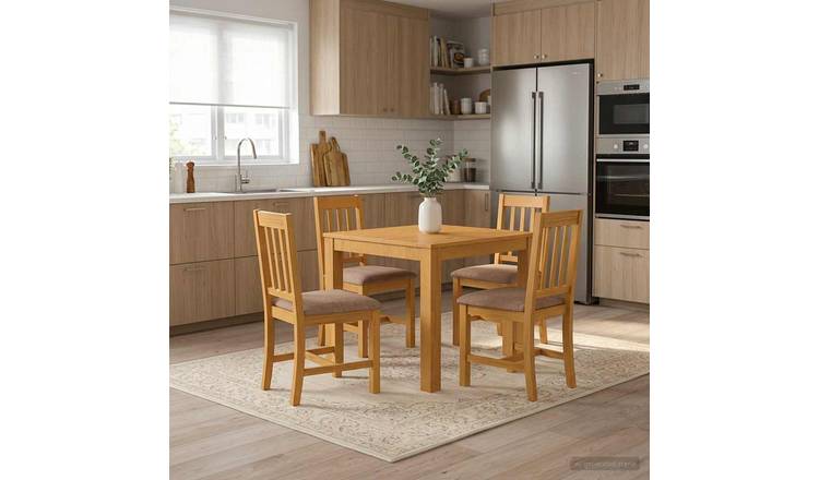 Walplus Square Dining Table - Natural - 90 x 90 x 75 cm