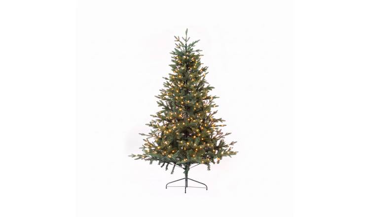 Dellonda 5ft Pre-Lit Christmas Tree with 190 Warm LED Lights - Green