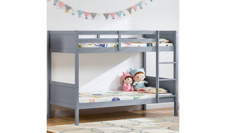 Junior Vida Gemini Detachable Bunk Bed & Libra Wooden Underbed Drawers - Grey