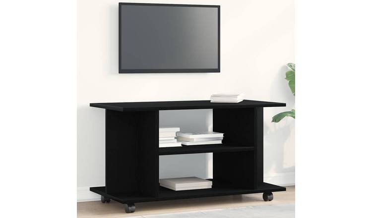 Walplus Engineered Wood TV Cabinet - Dark Oak - 80 x 40 x 45 cm