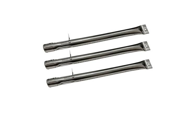 Charles Bentley Set of 3 Gas BBQ Replacement Burners - Silver