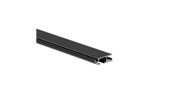 New Edge Blinds Black Hidden Ceiling Fix Aluminium Curtain Hanging Track - 500cm