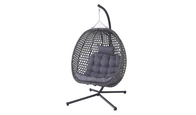 Furniture Online Como Rattan Egg Chair - Grey